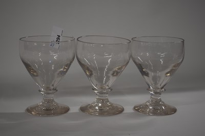 Lot 294 - Group of three mid 19th Century glass rummers