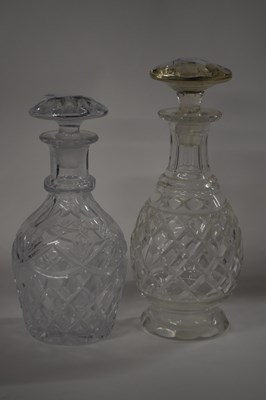 Lot 298 - Two mid 19th Century cut glass decanters