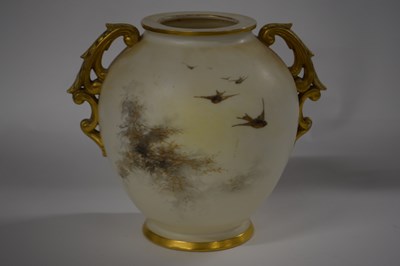 Lot 299 - A Worcester (Grainger) vase, the blush ground...