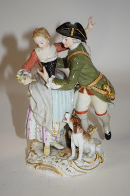 Lot 362 - 20th Century Meissen model of a soldier and...