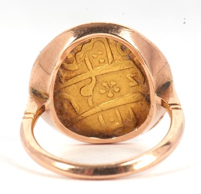Lot 24 - A Middle Eastern coin ring, the coin with a...