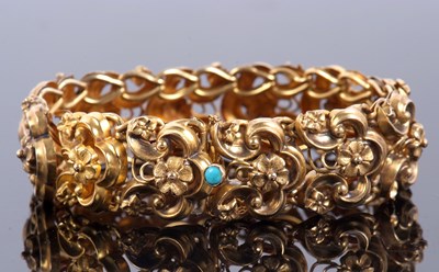 Lot 301 - A 19th century bracelet, the articulated...