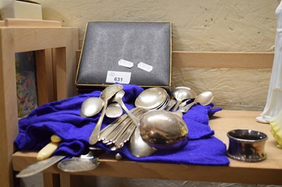 Lot 631 - MIXED LOT VARIOUS SILVER PLATED CUTLERY AND...