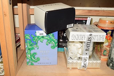 Lot 635 - VARIOUS BOXED PERFUMES AND OTHER ITEMS