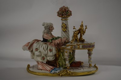 Lot 326 - A large Capodimonte porcelain model entitled...