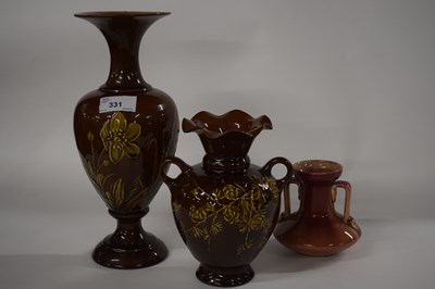 Lot 331 - A group of Linthorpe pottery wares including a...