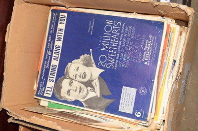 Lot 667 - ONE BOX VARIOUS SHEET MUSIC