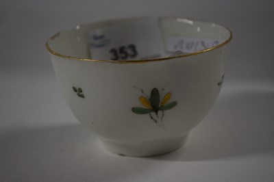 Lot 353 - An 18th Century English porcelain tea bowl...