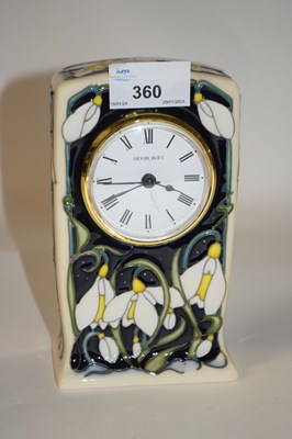 Lot 360 - A modern Moorcroft clock case with applied...