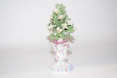 Lot 382A - A Bow porcelain vase of flowers decorated in...