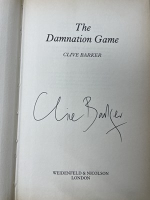 Lot 116 - CLIVE BARKER: THE DAMNATION GAME, London,...