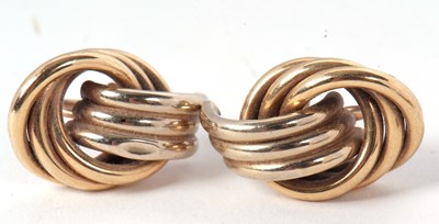 Lot 95 - A pair of 9ct cufflinks and a pair of 9k...
