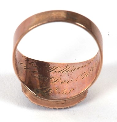 Lot 31 - An early 19th century memorial ring, the...