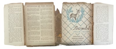 Lot 3 - FELIX SALTEN AND KURT WEISE (Illus): BAMBI,...