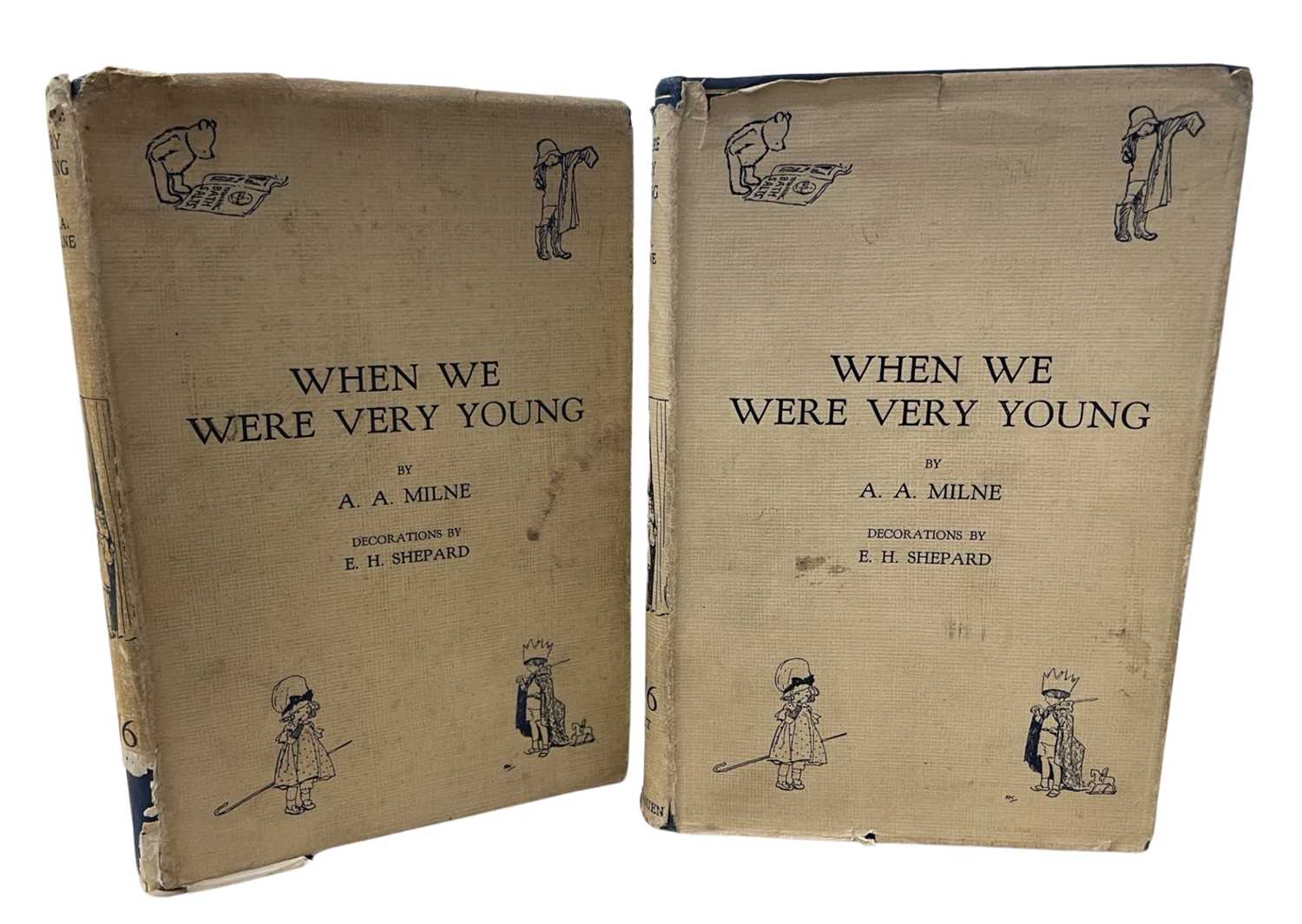 Lot 16 - A A MILNE: WHEN WE WERE VERY YOUNG, 2 copies:...