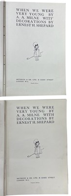 Lot 16 - A A MILNE: WHEN WE WERE VERY YOUNG, 2 copies:...