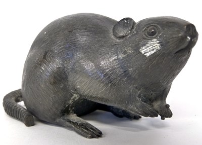 Lot 266A - Small Oriental Bronze model of a Rat