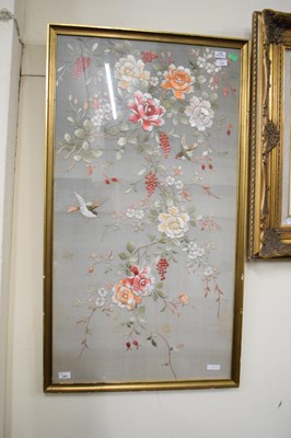 Lot 693 - An early Japanese 20th century embroidered...