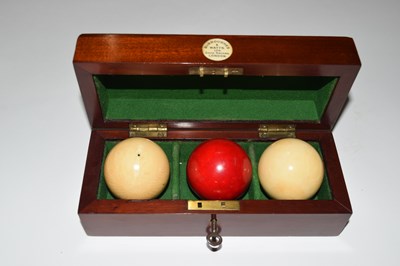 Lot 136 - Set of ivory balls belonging to Sydney Lee...