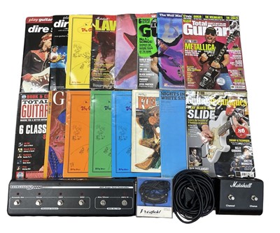 Lot 208 - A mixed lot of guitarist's accessories, to...