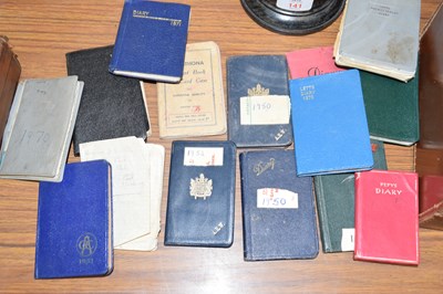 Lot 139 - Case containing personal diaries belonging to...