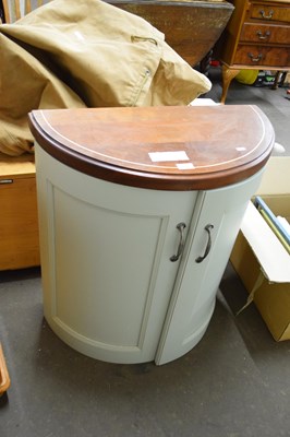 Lot 736 - MODERN BOW FRONT TWO DOOR CABINET