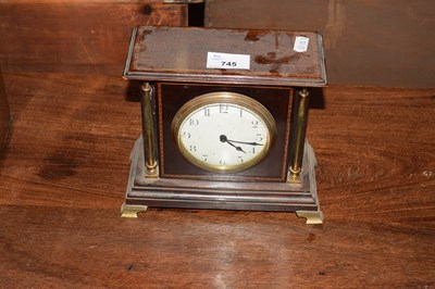 Lot 745 - EDWARDIAN MAHOGANY CASED MANTEL CLOCK WITH...