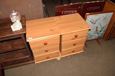 Lot 747 - PAIR OF PINE EFFECT BEDSIDE CABINETS