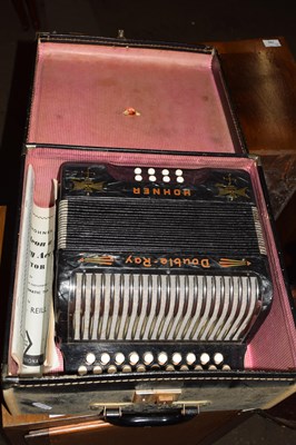 Lot 751 - HOHNER DOUBLE RAY ACCORDION WITH CASE