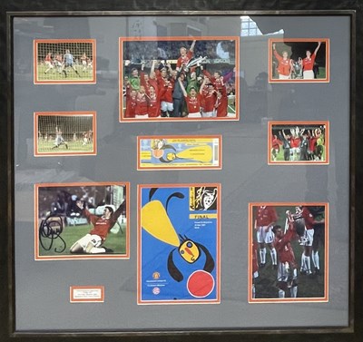 Lot 172 - MANCHESTER UNITED INTEREST: A large framed and...