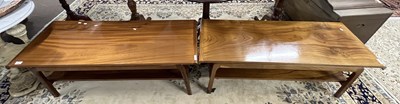 Lot 504 - A pair of 20th Century hardwood coffee tables...