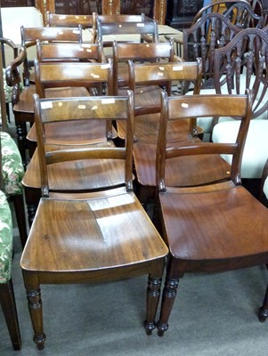 Lot 582 - A harlequin set of late Georgian mahogany...