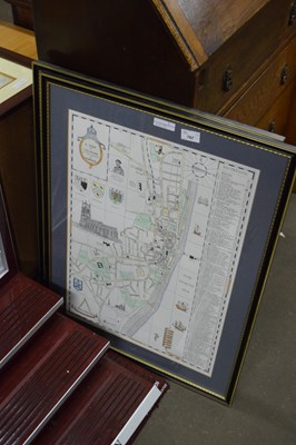 Lot 767 - TWO FRAMED COLOURED MAPS OF CROMER