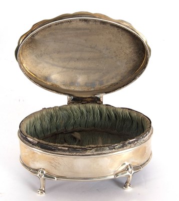Lot 5 - An early 20th Century silver ring box of...