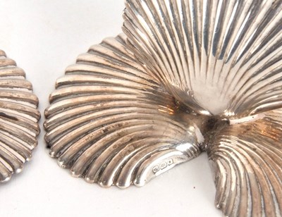 Lot 23 - A pair of late Victorian novelty clam shell...