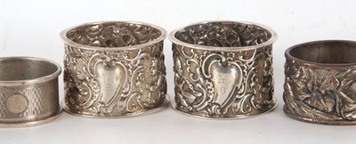 Lot 46 - A pair of late Victorian silver serviette...