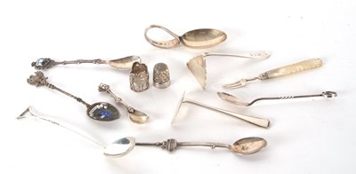 Lot 47 - Mixed Lot: George V silver baby food pusher...