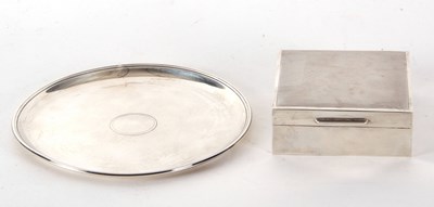 Lot 51 - Mixed Lot:  George V silver card salver of...