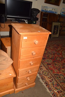 Lot 778 - MODERN PEDESTAL PINE SIX DRAWER CHEST