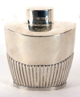 Lot 62 - An Edwardian silver caddy of tapering oval...