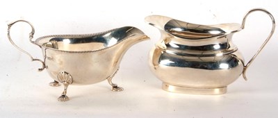 Lot 69 - Mixed Lot: A George V silver sauce boat of...