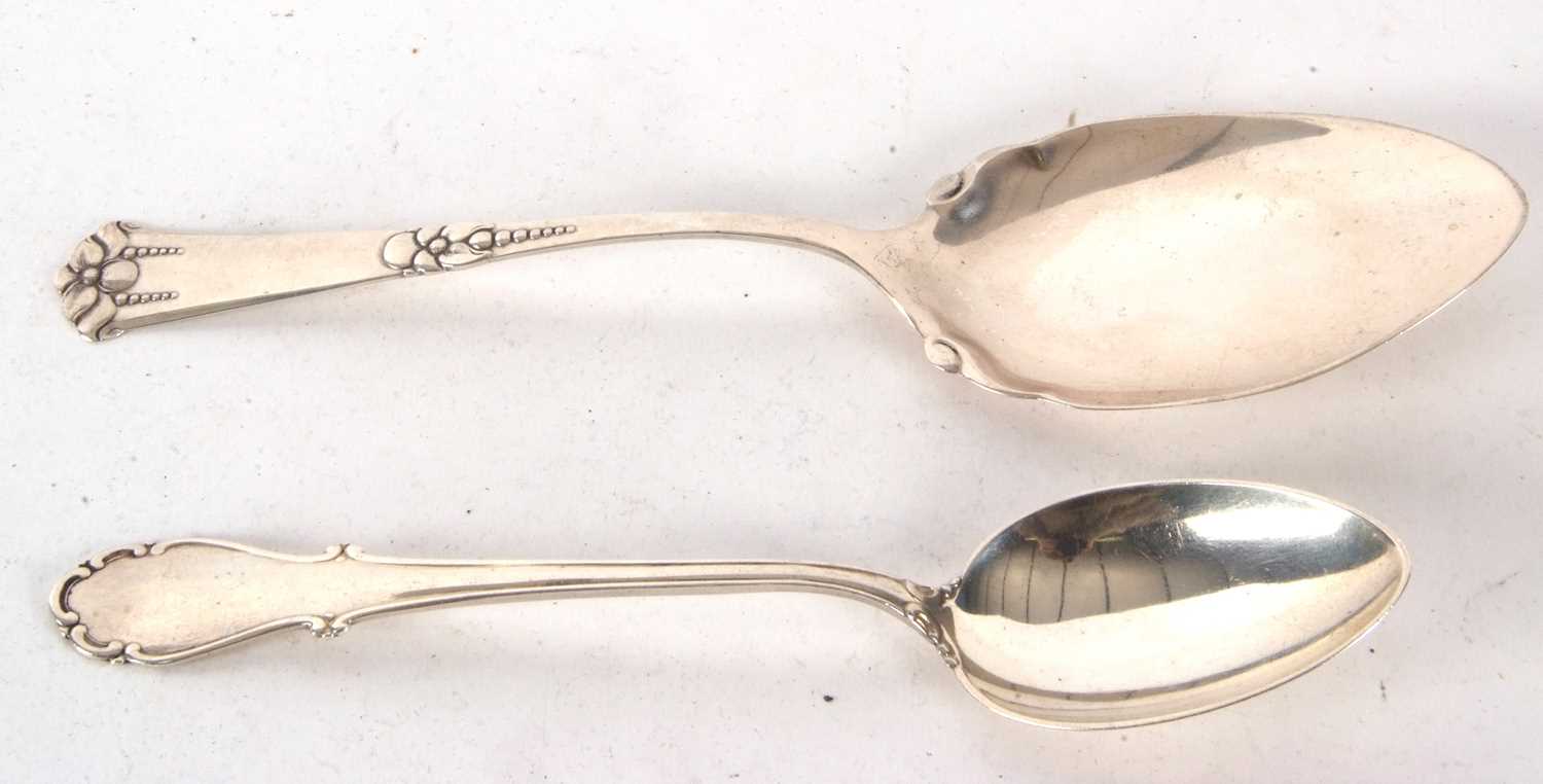 Lot 70 - A Christian F Heise Denmark serving spoon,...