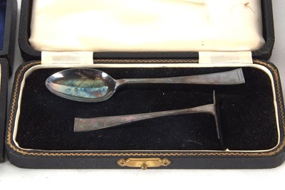 Lot 83 - Mixed Lot: A cased George VI silver...