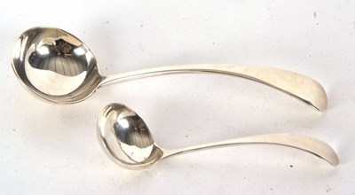 Lot 114 - A Victorian silver Old English sauce ladle...