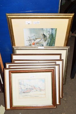 Lot 801 - MIXED LOT OF PICTURES TO INCLUDE A WATERCOLOUR...