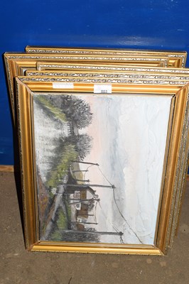 Lot 803 - CHAPMAN, FIVE VARIOUS OILS, VARIOUS LOCAL...