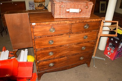 Lot 817 - LATE GEORGIAN MAHOGANY CHEST OF TWO SHORT OVER...