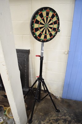 Lot 844 - DARTBOARD ON ADJUSTABLE STAND