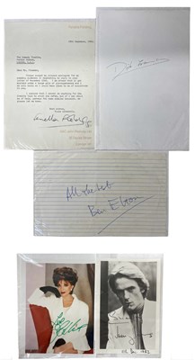 Lot 2 - A collection of autographs, to include: - ALS...