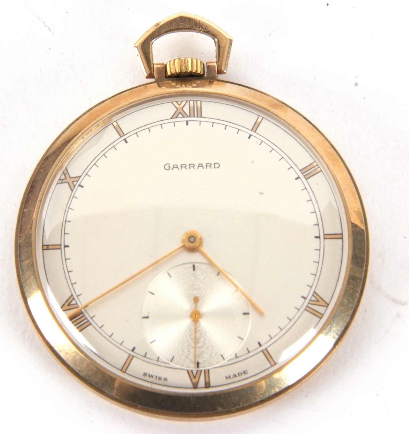 Lot 254 - A 9ct gold Garrard pocket watch with fitted...